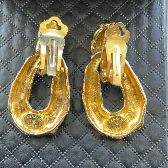 Vintage Kenneth J Lane Clip On Earings - Picture 2 of 3